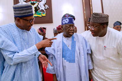 Buhari Takes Tinubu Around On Familiarisation Tour To Aso Rock