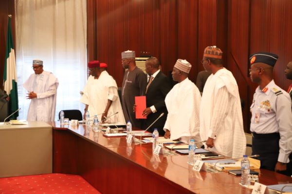 Buhari In Closed Door Meeting With Security Chiefs Photos