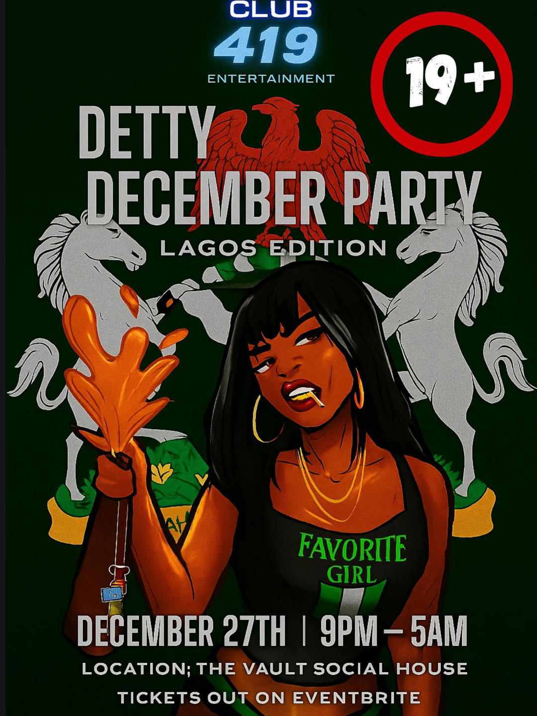 detty december party - lagos edition flyer
