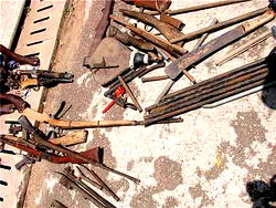 Rampaging armed robbers nabbed in the act