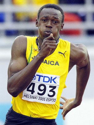 Bolt leads Gatlin, Jamaican trio into 100m final