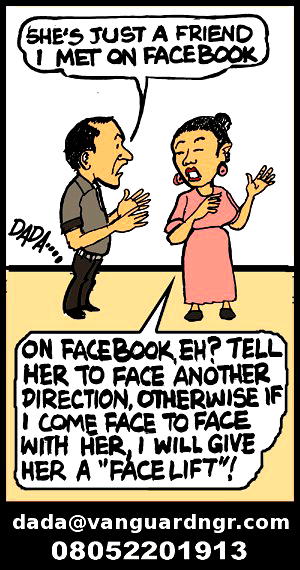 I met her on Facebook!