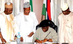 Jonathan assents Budget, Sovereign Wealth bills