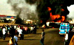 Two die, several vehicles burnt in multiple accident on Lagos-Ibadan expressway