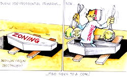Zoning:  Jonathan advises party members