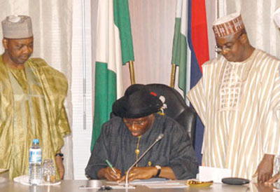 Jonathan signs terrorism, money laundering bills into law