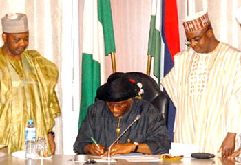 Jonathan signs terrorism, money laundering bills into law