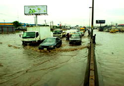 The flood on Lagos roads