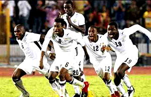 Ghana cruise into semi final,thrash Guinea 3-0