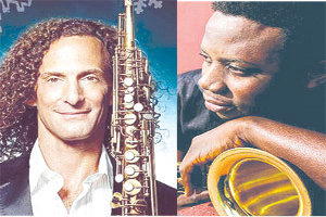 Kenny G arrives for Mike Aremu