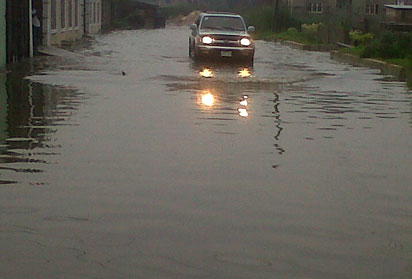 Photos of flood in Victoria Island, Lekki