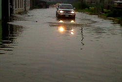 Photos of flood in Victoria Island, Lekki