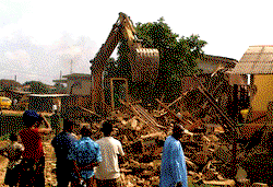 Flooding: Illegal structures give way to canal in Lagos