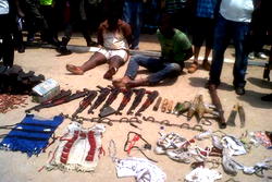 Rocket launchers recovered from kidnappers in Lagos