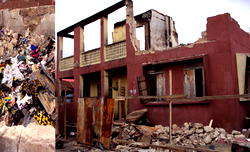 Fire victims count losses, mourn dead  colleagues