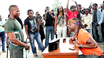 Charly Boy takes to the street