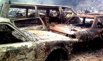Two feared killed, thirteen vehicles burnt in A-Ibom