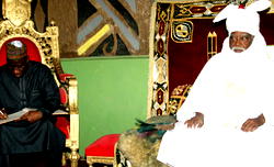 Emir of Kano weeps as Jonathan visits