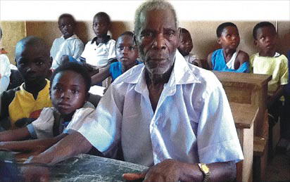 Pa Tete Allen, 90 year-old Primary One pupil