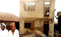 Aftermath of fuel  subsidy protests:  Octogenarians lose family house to fire