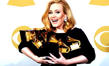 Again with five awards Adele wins big at Grammys