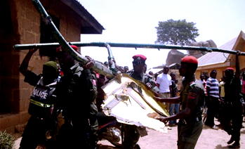 The police chopper was on fire, then it crashed -Kabong residents