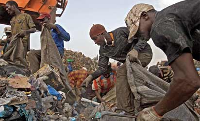 Inside world of  people who live in dump sites