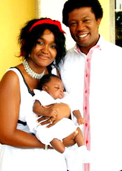 Goge Africa’s Moses, Nneka step out with baby boy