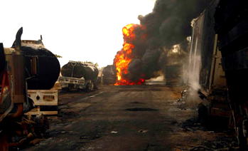 Five feared dead as truck with PMS explodes