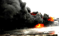 Tankers in black sea on fire for five days