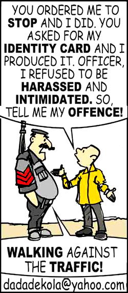 Walking against traffick!