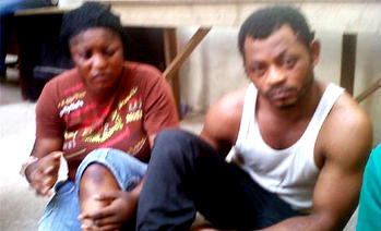 C-A-U-G-H-T I-N T-H-E  A-C-T : Lagos couple who are also kidnappers