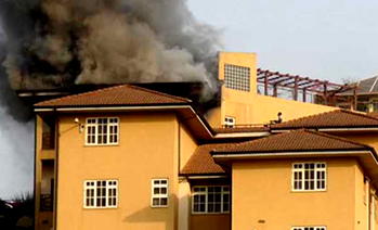 Obasanjo’s mansion on fire