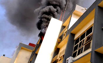 Fire guts INEC headquarters