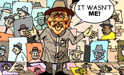 Presidential posters, presidential denial