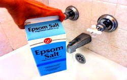 Epsom salt bath restores skin health