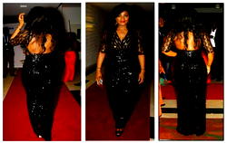 Omotola dazzles in black @ AMVCA