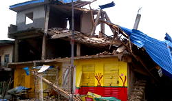 One killed, 4 injured as 2 buildings collapse