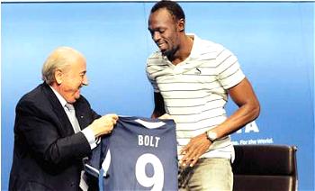 Blatter invites Bolt to 2014 W/Cup
