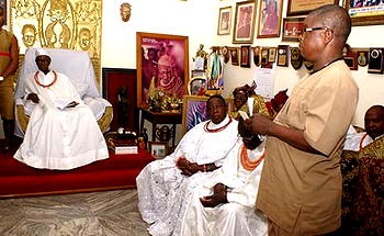 Rare encounter with Oba of Benin: ‘My ties with Buhari, Oba of Lagos, Obi of Onitsha’