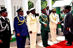 Jonathan, Sambo, Gowon, Shonekan, others witness Presidential change of guard