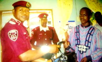 Garland of honour for FRSC official