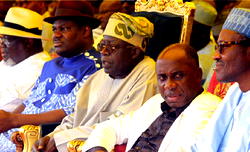 COME, JOIN APC: Buhari, Tinubu, Akande beg Amaechi