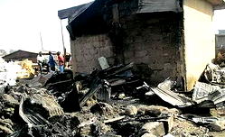 20 families homeless as fire razes makeshift  buildings in Lagos