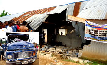 Truck rams into classroom, kills 7 school children