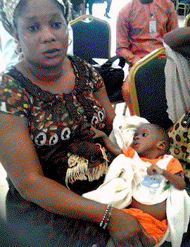 Baby David Ikheloa with holes in the heart, needs N2m to live