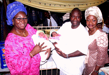 Fashola’s wife visits Lagos New Year baby