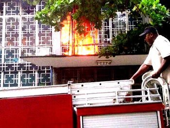 Fire razes CBN Lagos office
