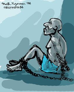 ‘Chained to the floor for four years!’