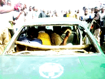 Pedestrian bridge collapses on taxi,  5 feared dead in Kano